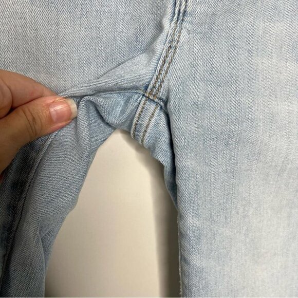 J Crew Denim Womens Size 25 9" High Rise Toothpick Light Wash Jeans Stretch Blue - Picture 5 of 13